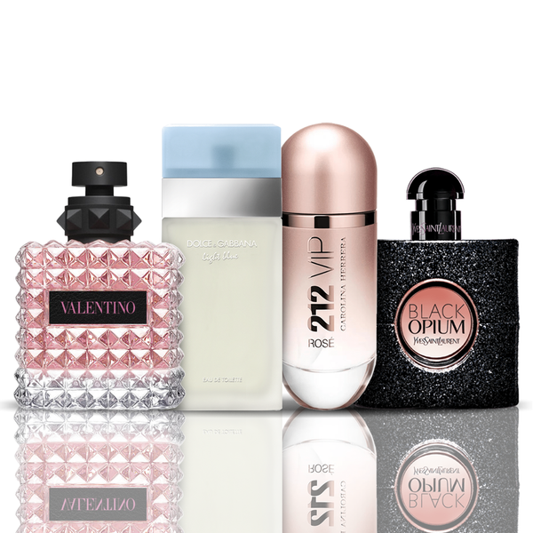 4 parfüm kombináció | Valentino + Light Blue + 212 VIP Rose + Black Opium 100ML